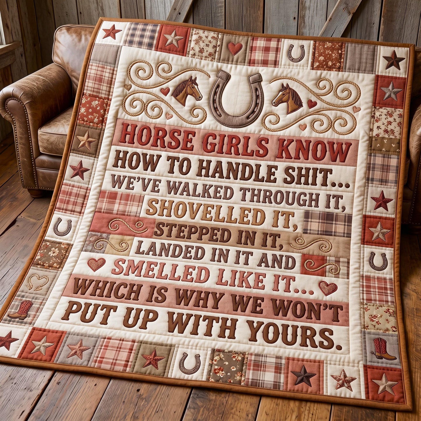 Horse Girl Quilted Blanket GFTOMA13255