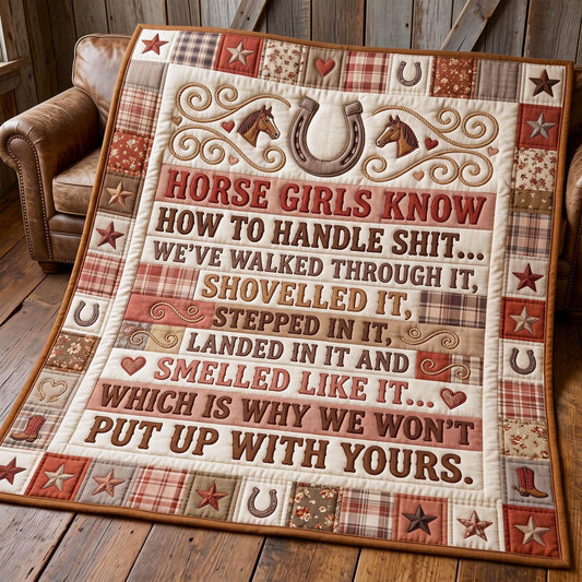 Horse Girl Quilted Blanket GFTOMA13255