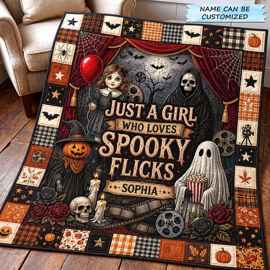 Spooky Flick Quilted Blanket QTCUZ GFTOMA13281