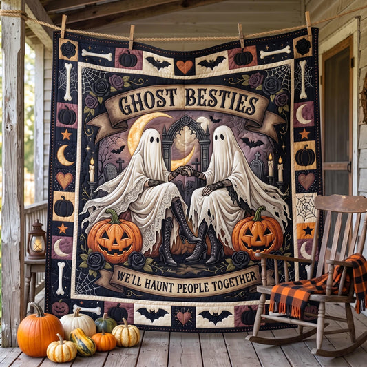 Ghost Bestie Quilted Blanket GFTOMA13285