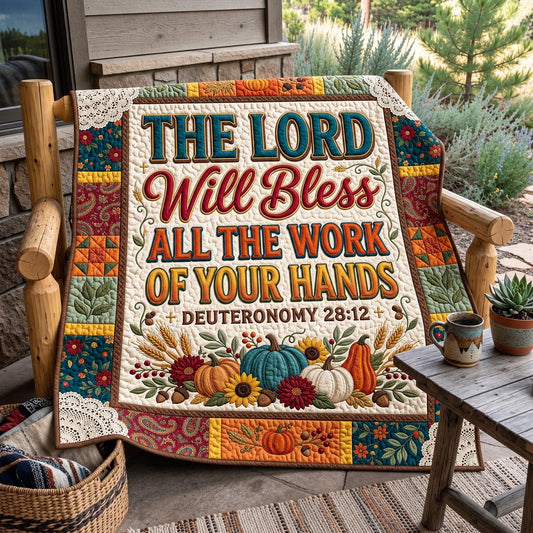 Lord Blessing Quilted Blanket GFTOMA13289