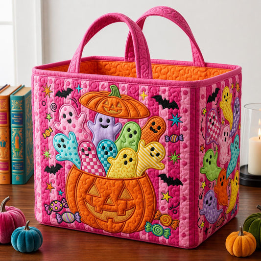 Happy Pumpkin Quilted Storage Basket GFTOMA13321
