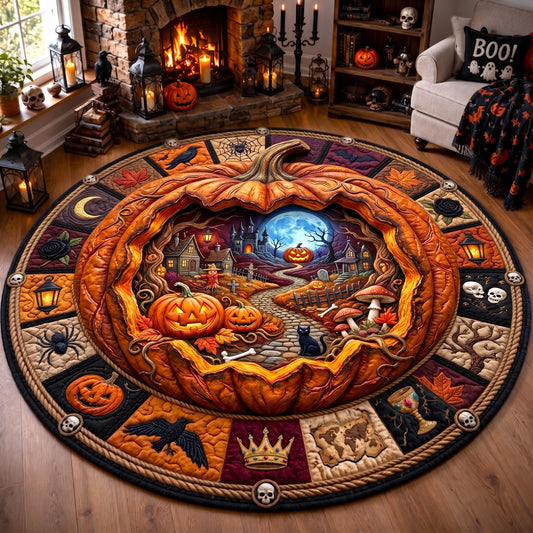 Pumpkin Realm Quilted Round Mat GFTOMA13327