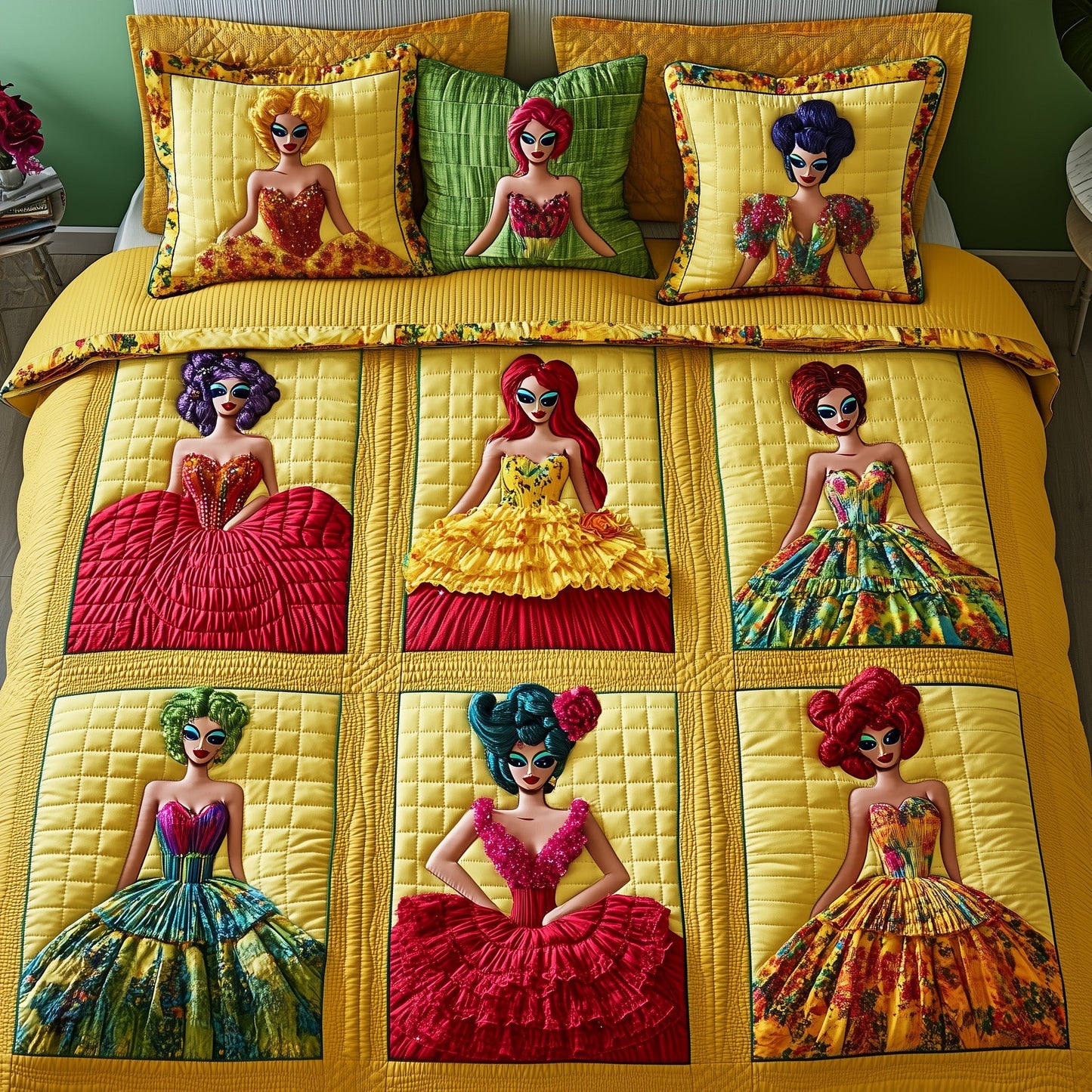 Drag Queen 3-Piece Quilted Bedding Set GFTOMA1333