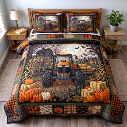 Harvest Tractor 3-Piece Quilted Bedding Set GFTOMA13366