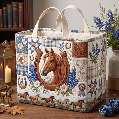 Bluebell Horse Quilted Storage Basket GFTOMA13380