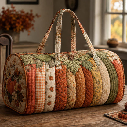 Harvest Pumpkin Quilted Duffle Bag GFTOMA13393