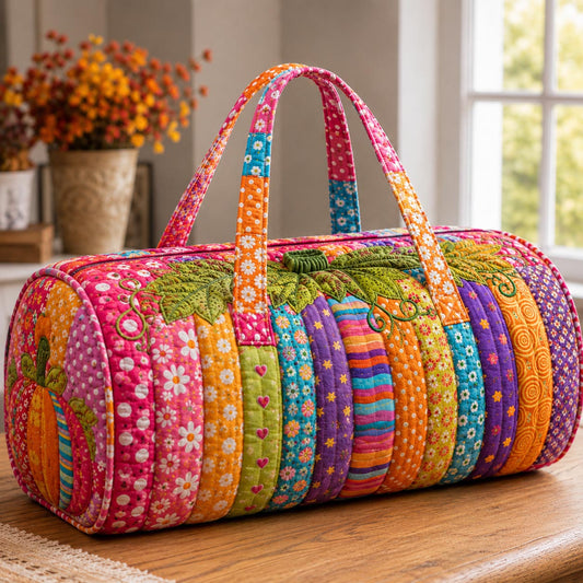 Patchwork Pumpkin Quilted Duffle Bag GFTOMA13394