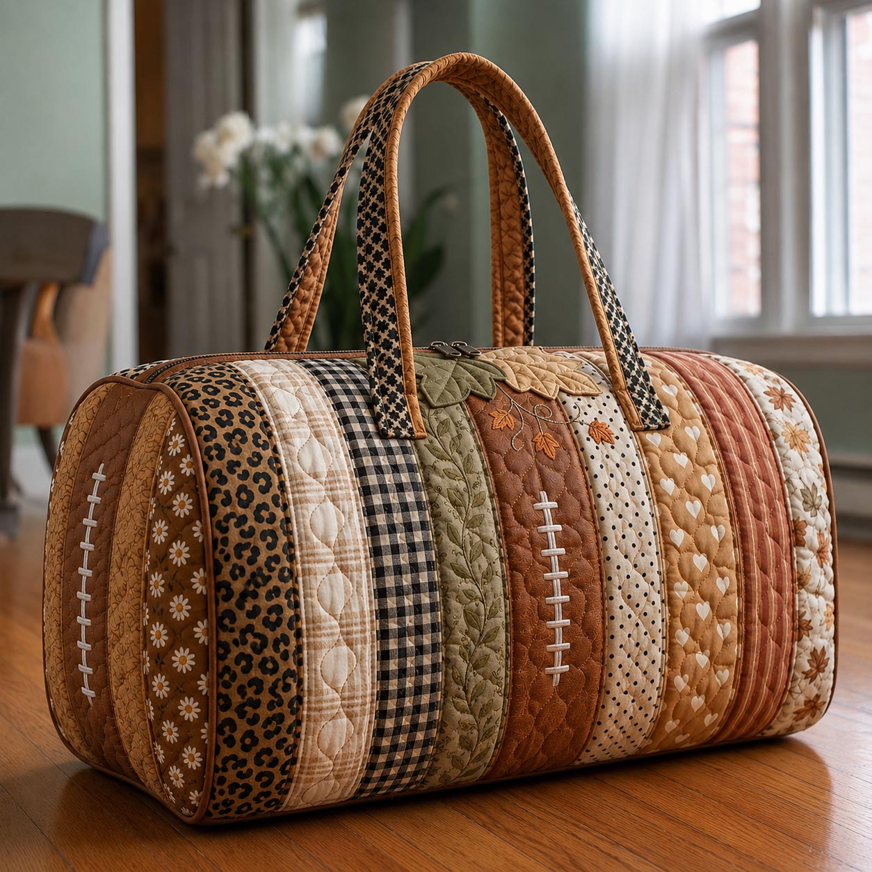 Rustic Pumpkin Quilted Duffle Bag GFTOMA13395
