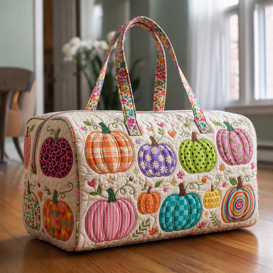 Candy Pumpkin Quilted Duffle Bag GFTOMA13397