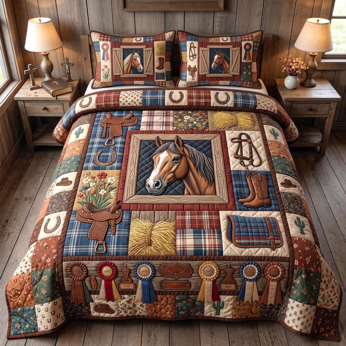 Western Soul 3-Piece Quilted Bedding Set GFTOMA13413