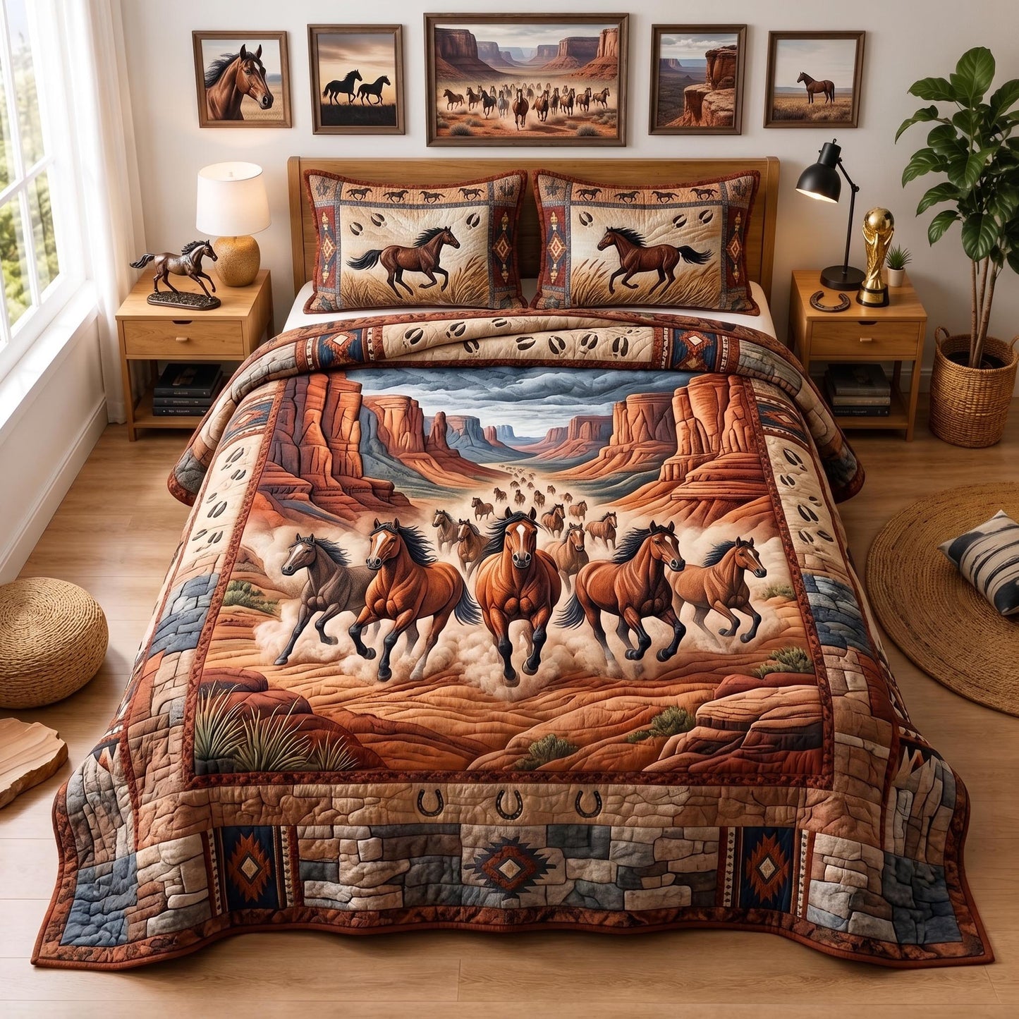 Western Soul 3-Piece Quilted Bedding Set GFTOMA13415