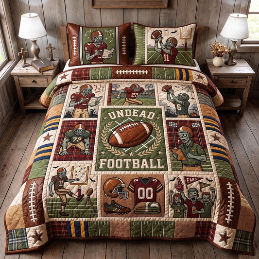 Undead Football 3-Piece Quilted Bedding Set GFTOMA13420