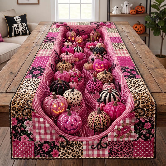 Pink Pumpkin Quilted Table Runner GFTOMA13489