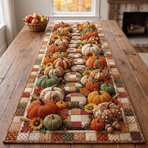 Harvest Pumpkin Quilted Table Runner GFTOMA13491