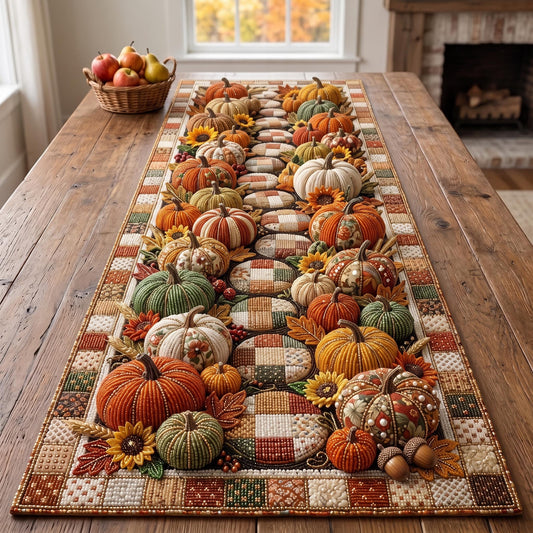 Harvest Pumpkin Quilted Table Runner GFTOMA13491