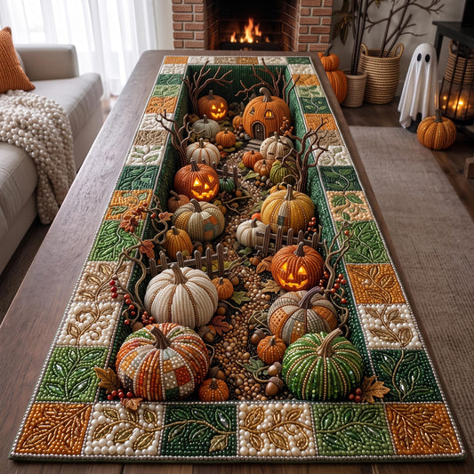 Pumpkin Patch Quilted Table Runner GFTOMA13492