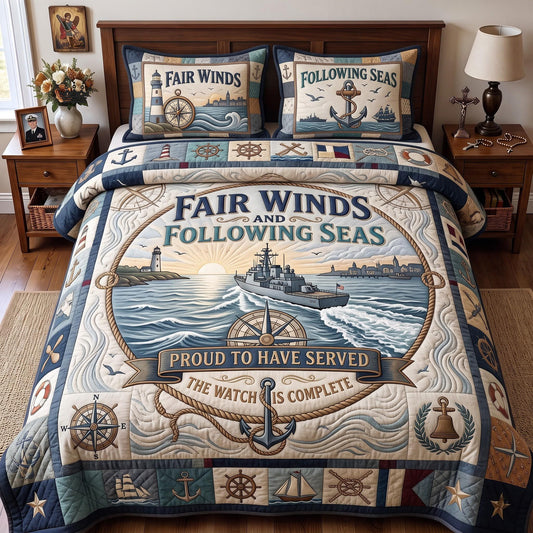 Fair Winds 3-Piece Quilted Bedding Set GFTOMA13496