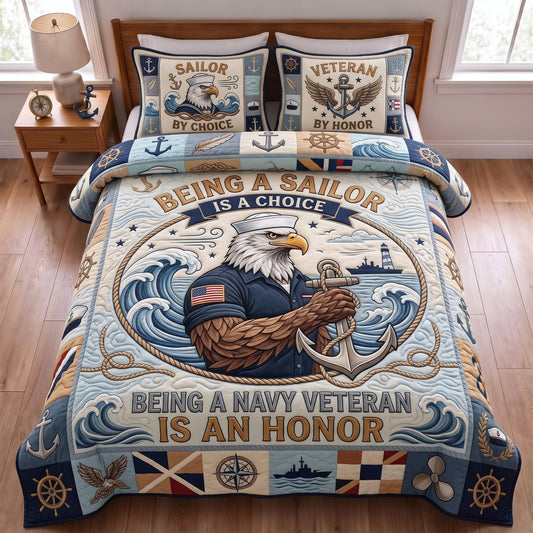 Sailor Honor 3-Piece Quilted Bedding Set GFTOMA13499
