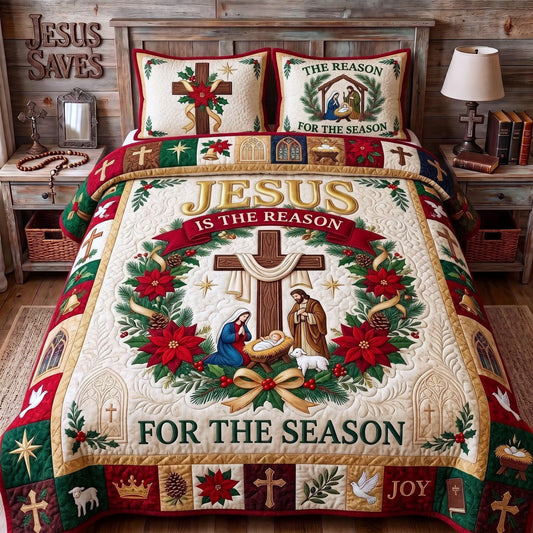 Jesus Reason 3-Piece Quilted Bedding Set GFTOMA13510