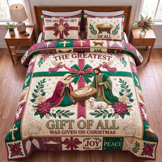 Greatest Gift 3-Piece Quilted Bedding Set GFTOMA13511