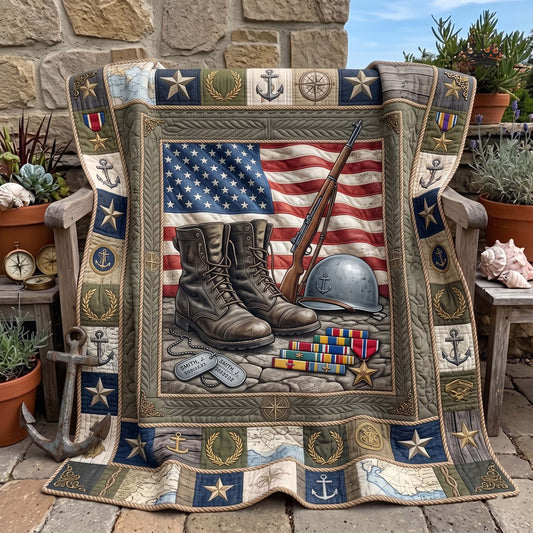 Navy Veteran Quilted Blanket GFTOMA13537