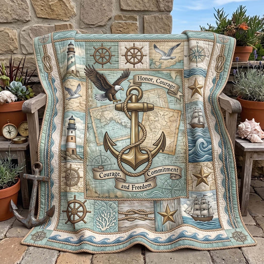 Navy Veteran Quilted Blanket GFTOMA13539