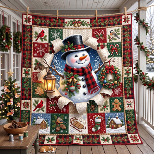 Snowman Cheer Quilted Blanket GFTOMA13543