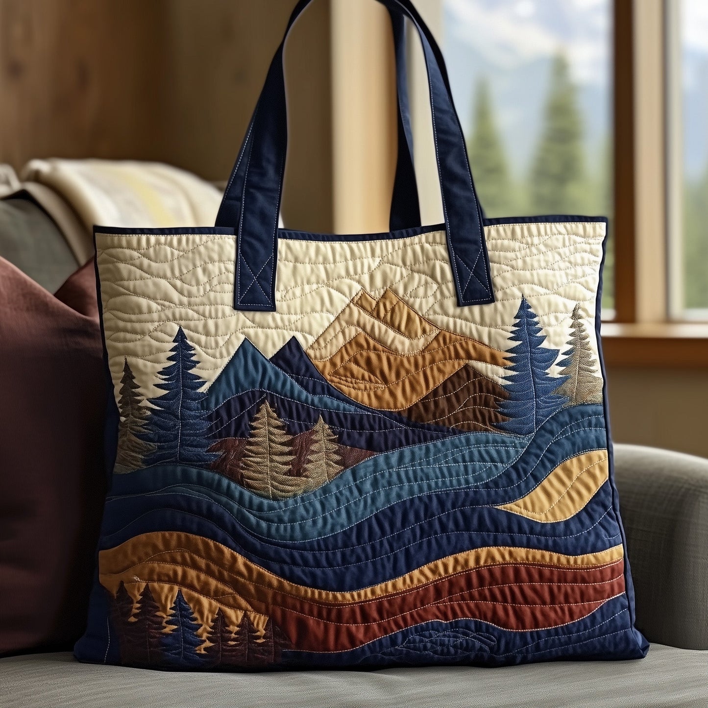 Forest Vibe Quilted Tote Bag GFTOMA1354