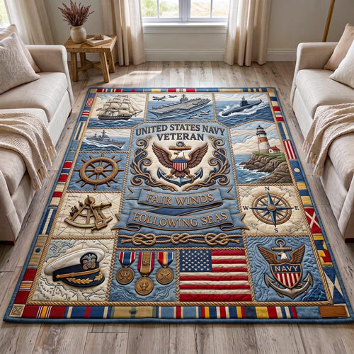 Navy Veteran Area Rug GFTOMA13570
