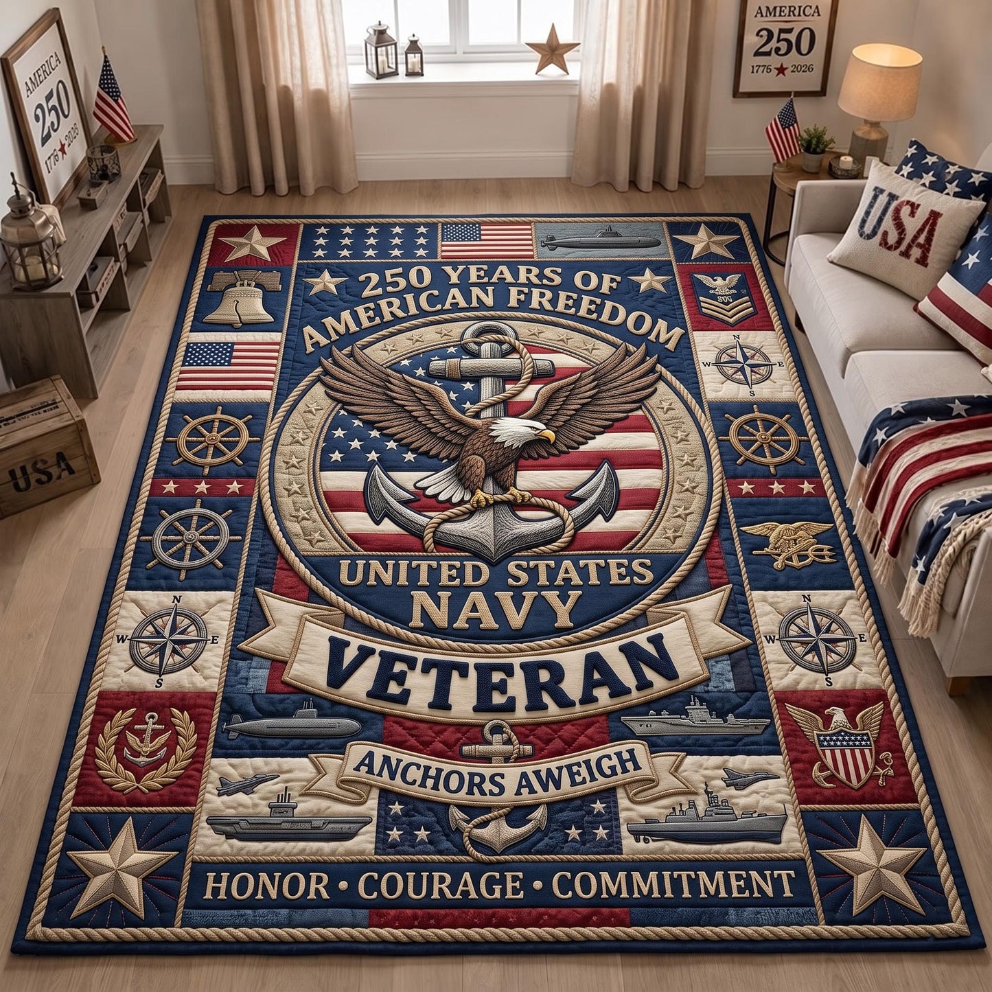 Navy Pride Area Rug GFTOMA13573