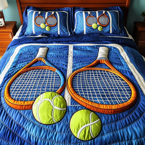 Tennis Time 3-Piece Quilted Bedding Set GFTOMA1360