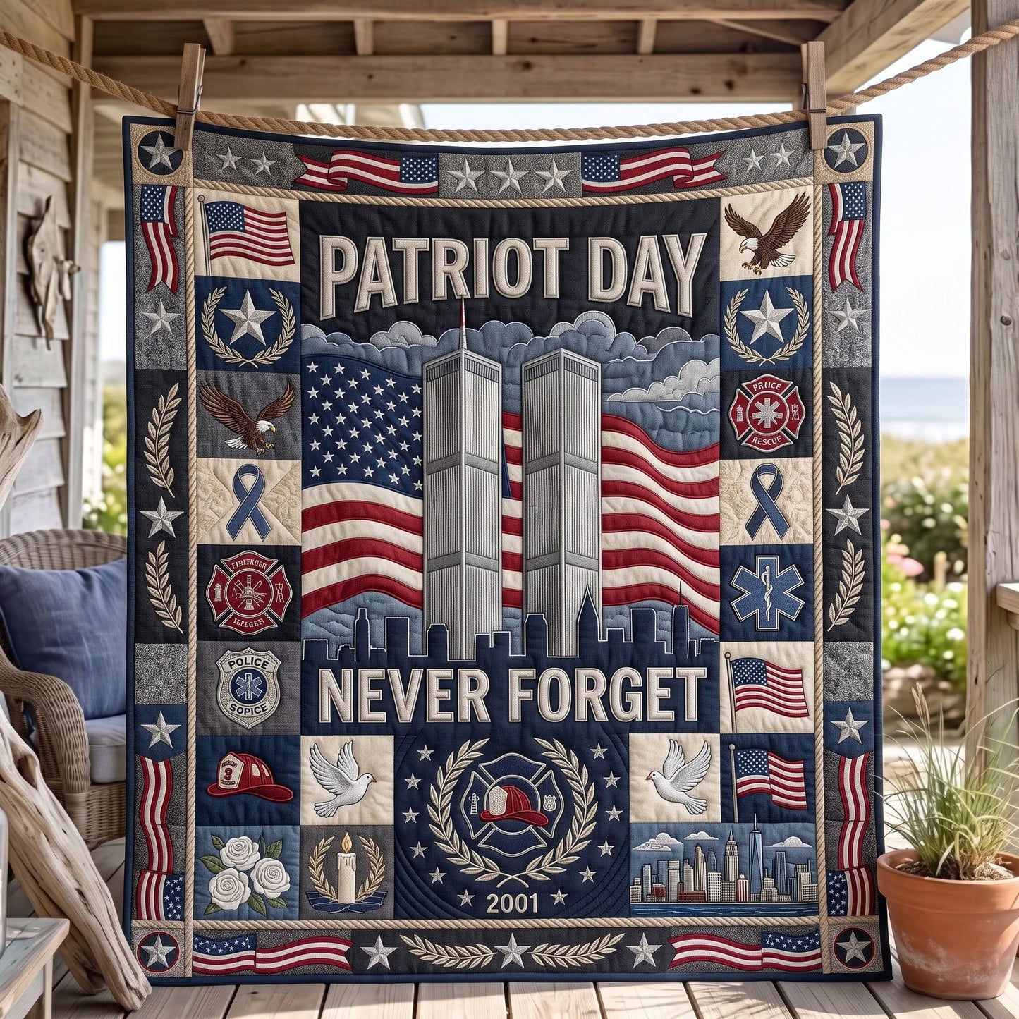 Patriot Day Quilted Blanket GFTOMA13626