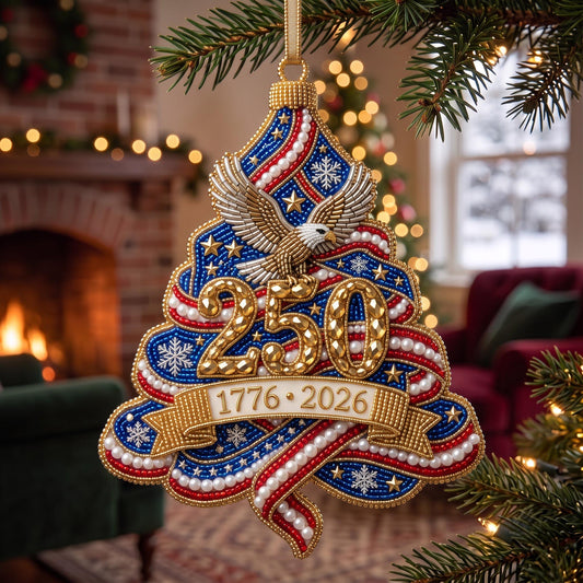Patriot Tree Christmas Mica Ornament GFTOMA13644