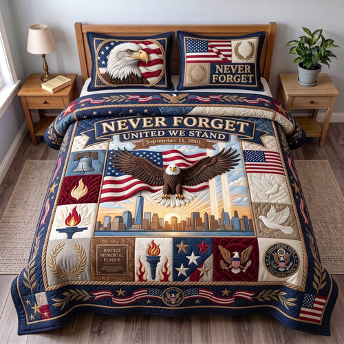 Patriot Day 3-Piece Quilted Bedding Set GFTOMA13668