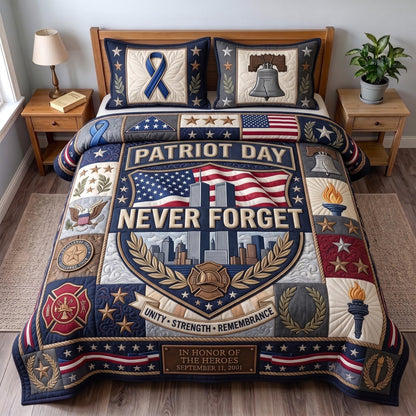 Patriot Day 3-Piece Quilted Bedding Set GFTOMA13669