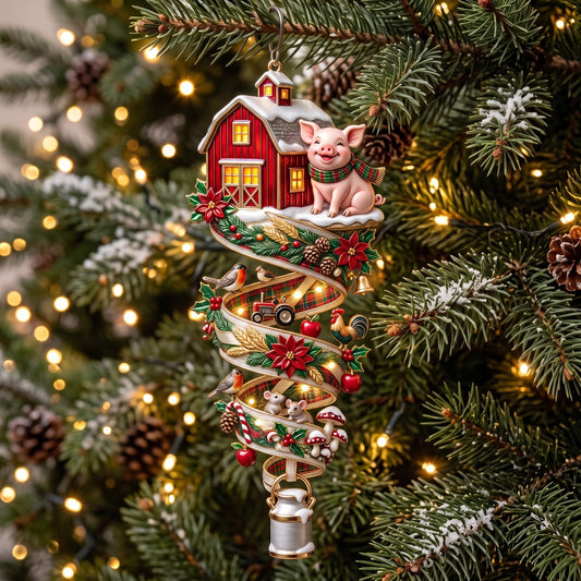 Farm Spiral Christmas Mica Ornament GFTOMA13674