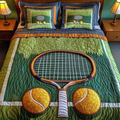 Tennis Time 3-Piece Quilted Bedding Set GFTOMA1368