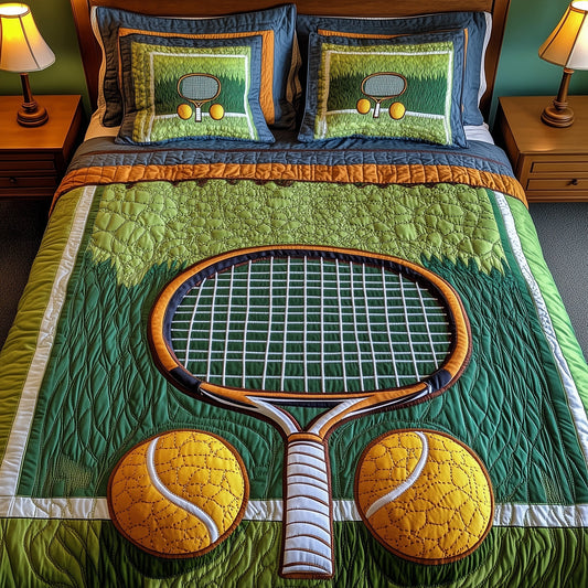 Tennis Time 3-Piece Quilted Bedding Set GFTOMA1368