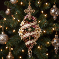 Faith Ribbon Christmas Mica Ornament GFTOMA13681