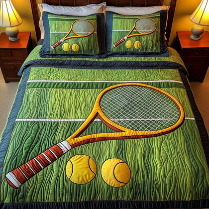 Tennis Time 3-Piece Quilted Bedding Set GFTOMA1369