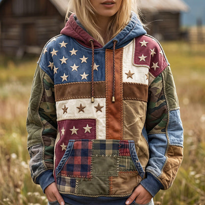 Freedom Patchwork Hoodie GFTOMA13696