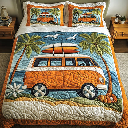 Hippie Van 3-Piece Quilted Bedding Set GFTOMA1370