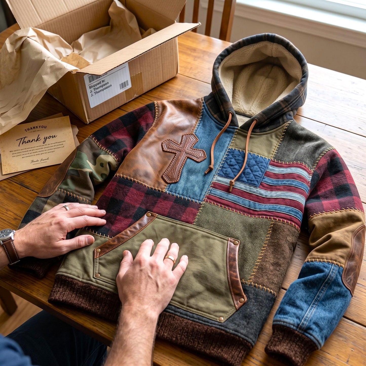 Patriot Patchwork Hoodie GFTOMA13700