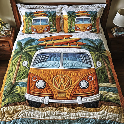 Hippie Van 3-Piece Quilted Bedding Set GFTOMA1371