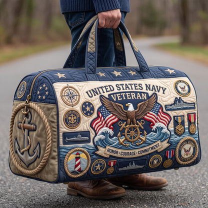 Navy Veteran Quilted Duffle Bag GFTOMA13714