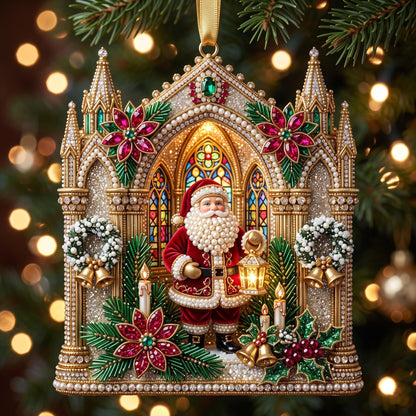 Santa Keepsake Christmas Mica Ornament