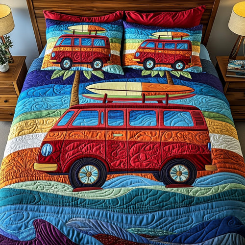 Camper Van  3-Piece Quilted Bedding Set GFTOMA1376