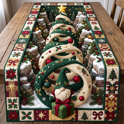 Gnome Spiral Quilted Table Runner GFTOMA13782
