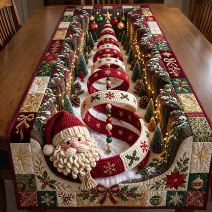 Santa Spiral Quilted Table Runner GFTOMA13784